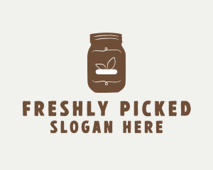 Brown Hipster Jar logo design