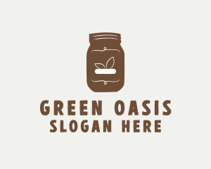 Brown Hipster Jar logo design