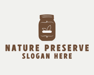 Brown Hipster Jar logo design