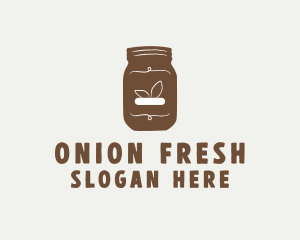 Brown Hipster Jar logo design