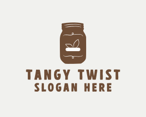 Brown Hipster Jar logo design