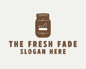 Brown Hipster Jar logo design