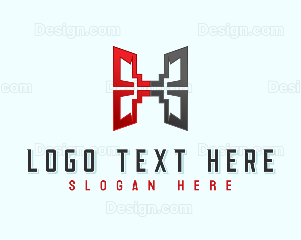 Geometric Modern Letter H Logo