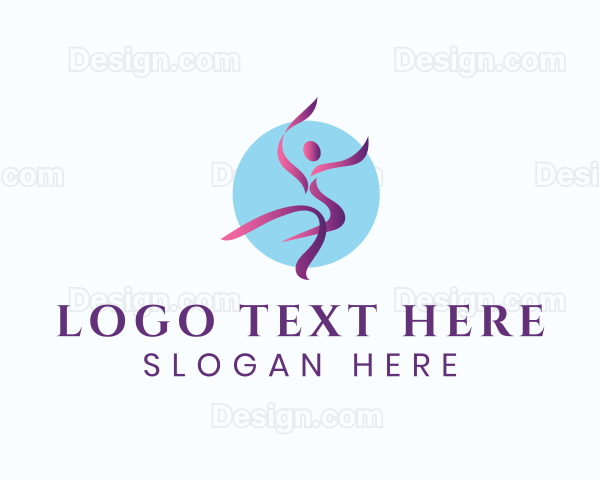 Abstract Human Fitness Logo