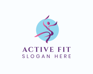 Abstract Human Fitness logo design