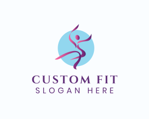 Abstract Human Fitness logo design