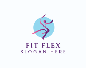 Abstract Human Fitness logo design