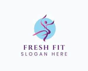 Abstract Human Fitness logo design