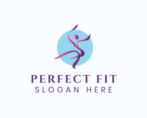 Abstract Human Fitness logo design