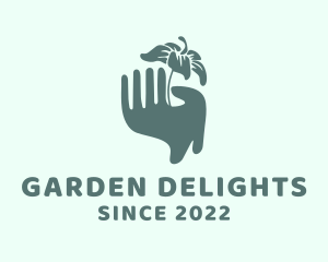 Flower Gardening Hand  logo design