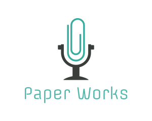 Paper Clip Podcast logo design