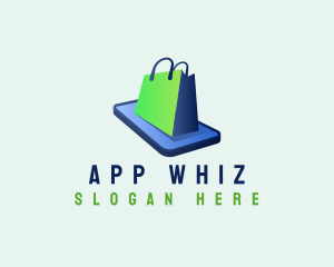 Online Shop Cellphone App logo design