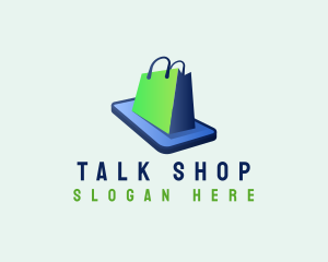 Online Shop Cellphone App logo design