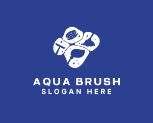 Housekeeping Tools Cleaning logo design