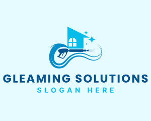 House Pressure Washer Sanitation logo design