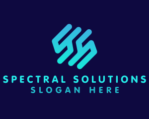 Blue Abstract Letter S logo design