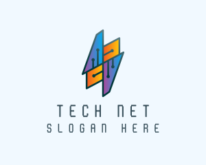 Tech Circuit Network logo design