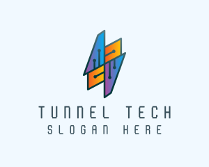 Tech Circuit Network logo design