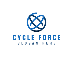 Global Cycle Orbit Business logo design