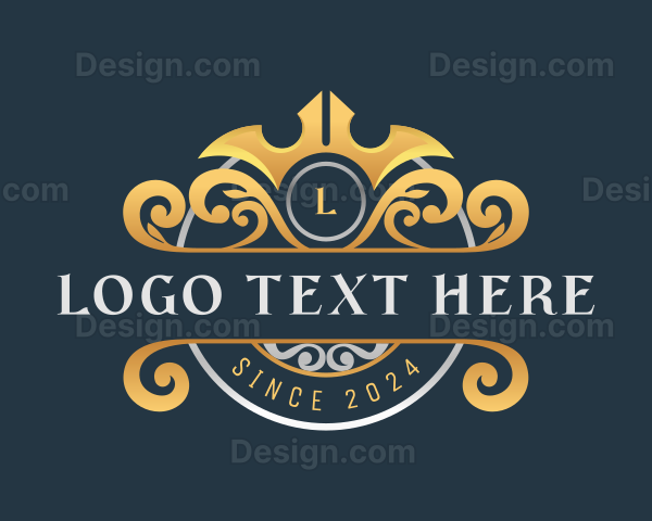 Upscale Floral Crest Logo