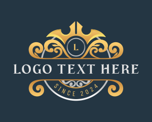 Upscale Floral Crest logo