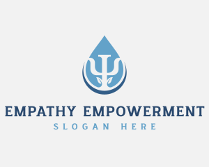 Water Droplet Psychology logo design