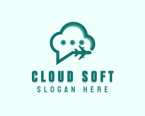 Cloud Flight Plane logo design