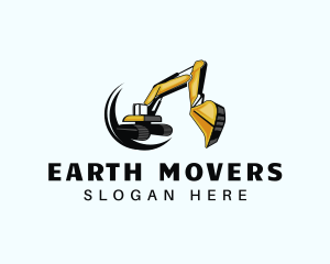 Excavation Backhoe Construction logo