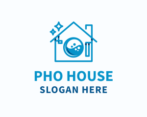 House Laundry Cleaning  logo design