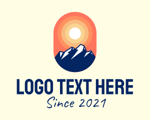 Sunrise Mountain Badge logo design