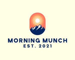 Sunrise Mountain Badge logo design