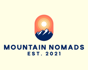 Sunrise Mountain Badge logo design