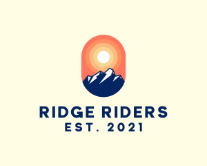 Sunrise Mountain Badge logo design