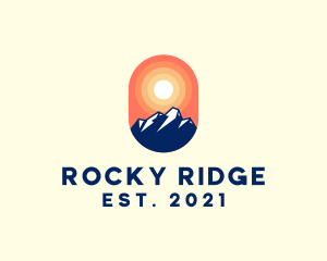 Sunrise Mountain Badge logo design