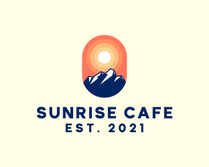 Sunrise Mountain Badge logo design