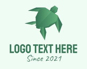 Green Turtle Origami  logo