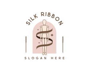 Ribbon Tailoring Mannequin logo design