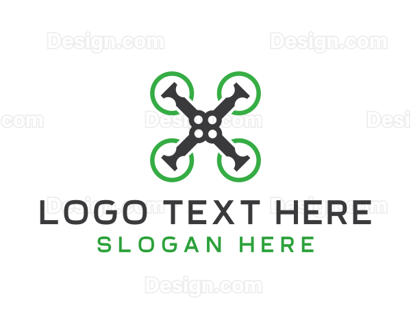 Flying Drone Technology Logo