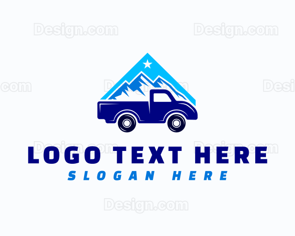 Mountain Pickup Truck Logo