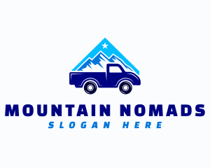 Mountain Pickup Truck logo design