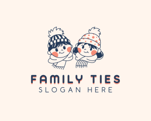 Kids Scarf Clothing logo design