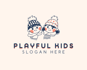 Kids Scarf Clothing logo design