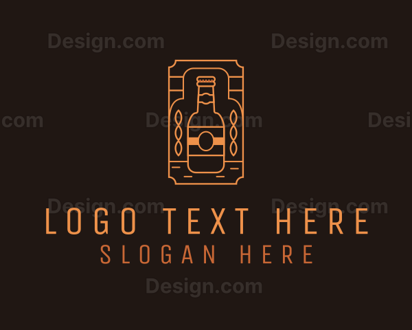 Rustic Beer Brewer Stamp Logo