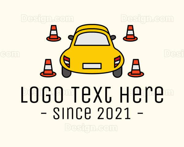 Car Traffic Cone Logo