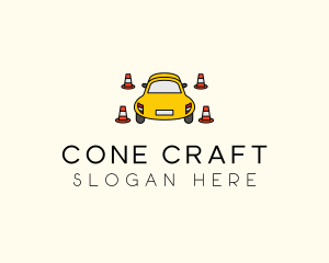 Car Traffic Cone logo design