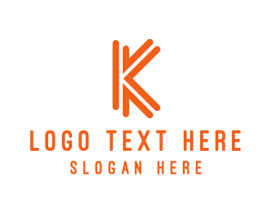 Orange K Outline logo