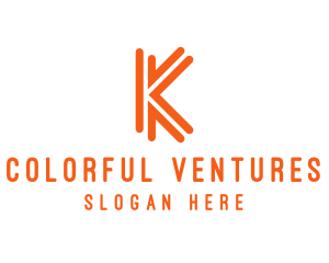 Orange K Outline logo