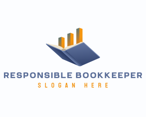 Book Finance Statistics logo design