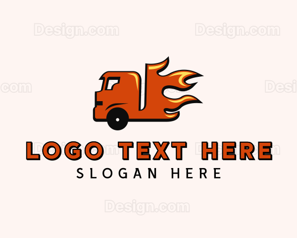 Fire Freight Truck Logo