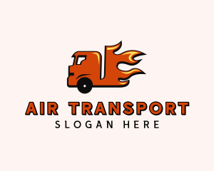 Fire Freight Truck logo design